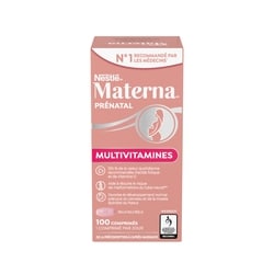 Nestlé Materna Multivitamines prénatales les plus recommandées par les médecins 100 ea, 0,28 $/1ch