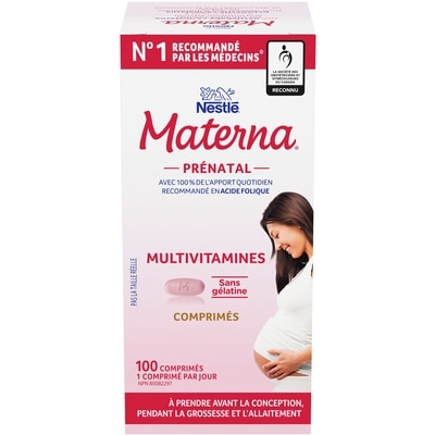Nestlé Multivitamines prénatales les plus recommandées par les médecins 100 ea, 0,30 $/1ch
