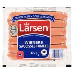 Larsen Classic Wieners 375 g, $2.13/100g
