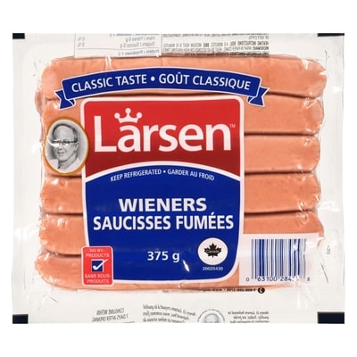 Larsen Classic Wieners 375 g, $2.26/100g