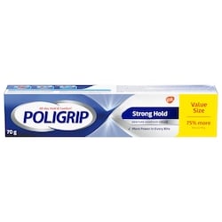 Strong Hold Denture Adhesive Cream, Zinc Free