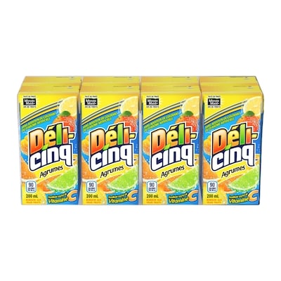 Déli-cinq Jus d'agrumes 8x200.0 ml, 0,30 $/100ml