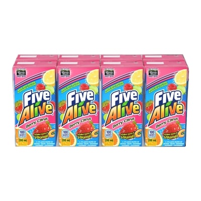 Five Alive Juice Berry Citrus Cartons 8x200.0 ml, $0.30/100ml