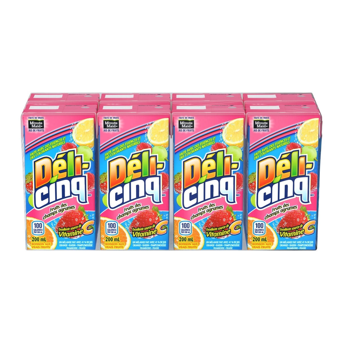 Déli-cinq Jus boîtes d'agrumes aux baies 8x200.0 ml, 0,30 $/100ml