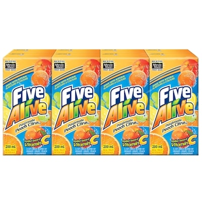 Five Alive Juice Passionfruit Peach Citrus Cartons 8x200.0 ml, $0.27/100ml