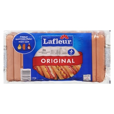 Lafleur Original Party Size 26 Wieners 1 kg, $1.00/100g