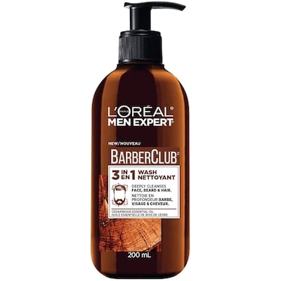 L'Oreal Paris Men Expert Face Wash 3-In-1 cleanser Face, Beard + Hair Wash 200 ml, $9.00/100ml