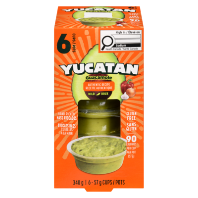 Yucatan Guacamole Saveur Authentique 6 Tasses x 57 g () 340 g, 15,79 $/100g