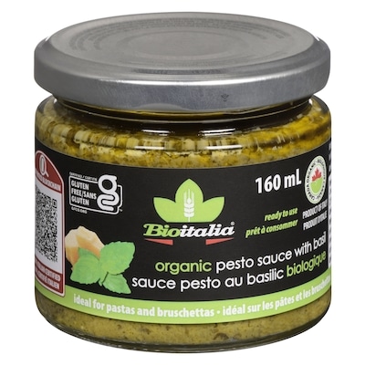 Bioitalia Pesto Sauce with Basil Organic 160 ml, $6.24/100ml