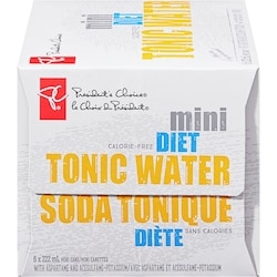 President's Choice Mini Diet Tonic Water 6 Pack - 6x222.0 ml