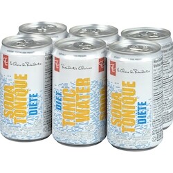 President's Choice Mini Diet Tonic Water 6 Pack - 6x222.0 ml
