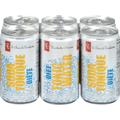le Choix du Président Mini soda tonique diète, 6 canettes 6x222.0 ml, 0,30 $/100ml