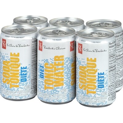 Mini soda tonique diète, 6 canettes