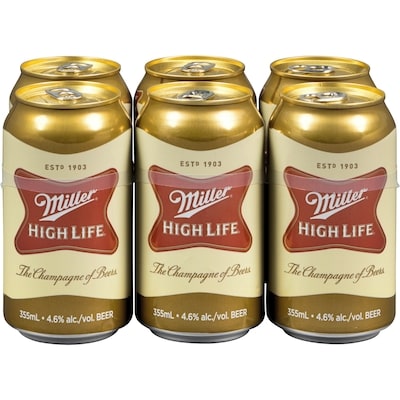 Miller Beer (ID required at pick-up) 6x355.0 ml, $0.47/100ml