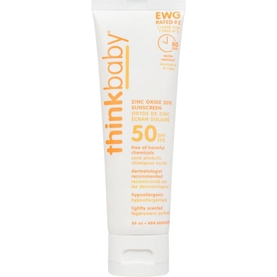 Thinkbaby Baby Mineral Based Sunscreen Lotion SPF 50+ 89 ml, $22.47/100ml