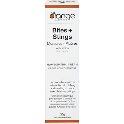 Orange Naturals Bites + Stings with Arnica Homeopathic Cream 50 g, $41.98/100g