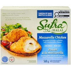 Sufra Halal Stuffed Chicken Mozzarella 568 g, $2.11/100g