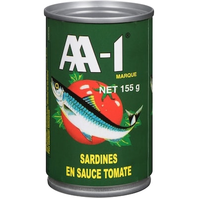 AA1 Sardines en Sauce Tomate 155 g 155 g, 0,64 $/100g