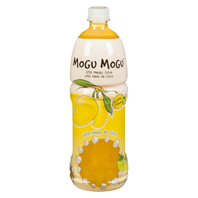 Mogu Mogu Mango Juice Drink with Nata de Coco 1 l, $0.30/100ml