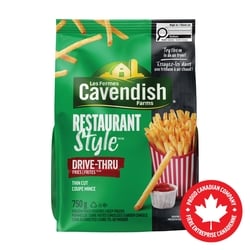 Les Fermes Cavendish Frites Drive Thru Restaurant Style 750 g, 0,47 $/100g