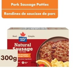FULLY COOKED NATURAL PORK BREAKFAST SAUSAGE PATTIES