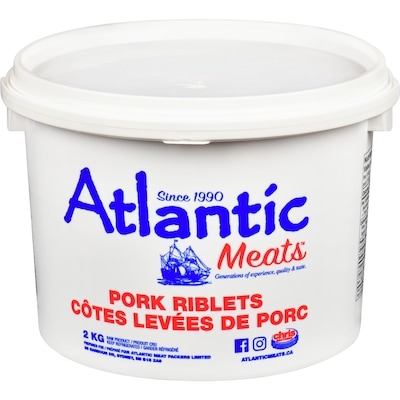 Atlantic Meat Pork Riblets 2 kg, $1.00/100g