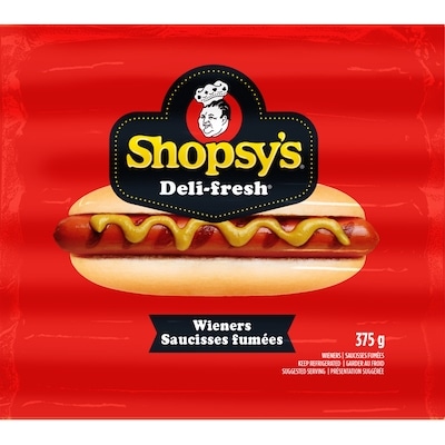 Shopsys Deli-Fresh Wieners 375 g, $1.60/100g