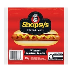 Shopsys Deli-Fresh Wieners 375 g, $1.07/100g