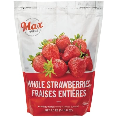 Max Source Fruit, fraise 2.5 kg, 1,14 $/100g