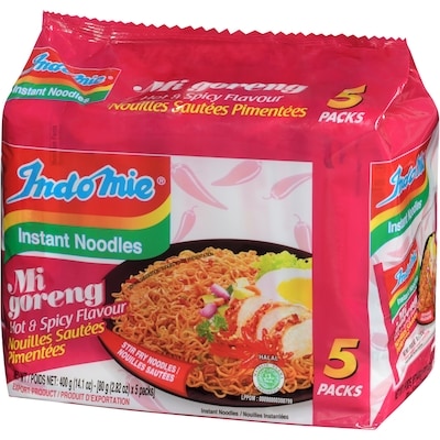Instant Noodles Mi Goreng Hot & Spicy 5 Packs X 80 G