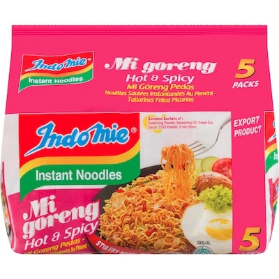 Instant Noodles Mi Goreng Hot & Spicy 5 Packs X 80 G