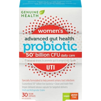Genuine Health Vegan Capsules Probiotic Woman'S Uti Advanced Gut Health 30 ea, $1.67/1ea