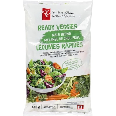 President's Choice Ready Veggie, Kale Blend 340 g, $1.76/100g