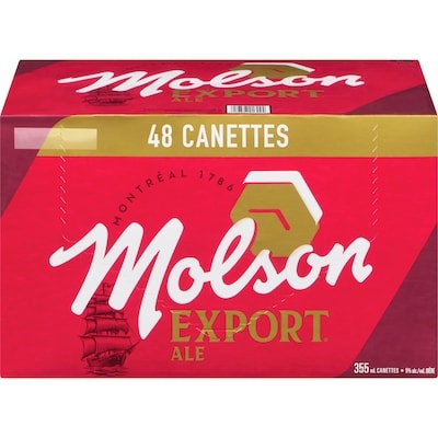Molson Ex Ale, 48 canettes  (Pièce d’identité requise au moment du ramassage) 48x355.0 ml, 0,41 $/100ml