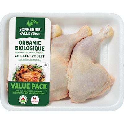 Yorkshire Valley Farms Organic Chicken Legs, Value Pack $13.21/1kg $5.99/1lb