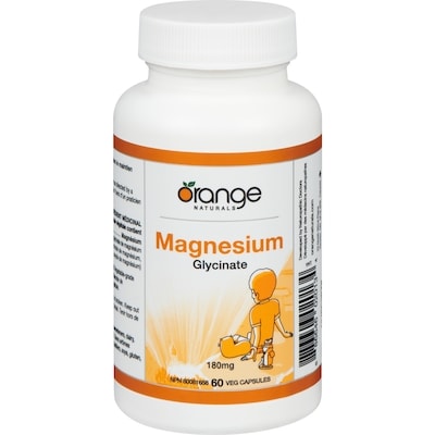 Orange Naturals Magnesium Glycinate 180 Mg Capsules 60 ea, $0.26/1ea