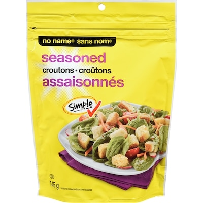 No Name Seasoned Croutons 145 g, $1.72/100g