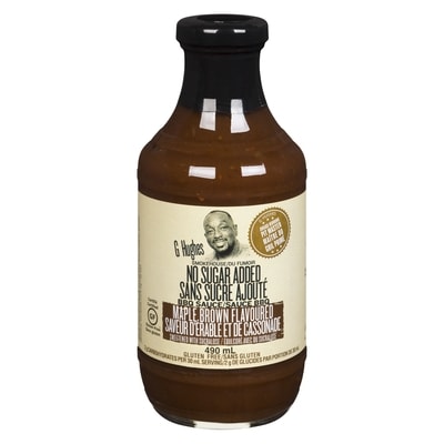 G Hughes Smokehouse Sugar Free Maple Brown BBQ Sauce 490 ml, $1.63/100ml