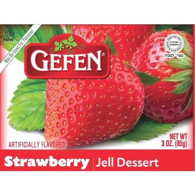 Gefen Dessert à la gelée, fraise 85 g, 3,52 $/100g