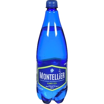 Montellier Eau gazéifiée, lime 1 l, 0,20 $/100ml