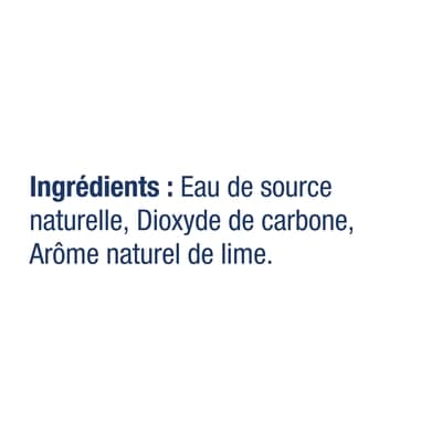 Eau de source gazéifiée avec arôme naturel de lime