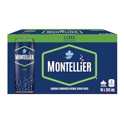 Montellier Carbonated Water, Lime  10x355.0 ml, $0.24/100ml