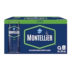 Montellier Eau gazéifiée lime 10x355.0 ml, 0,19 $/100ml