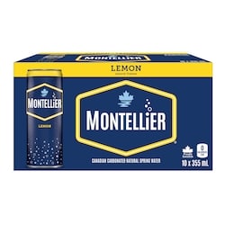 Montellier Lemon Natural Spring Water 10x355.0 ml, $0.24/100ml