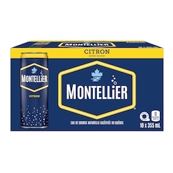 Montellier Eau minérale gazéifiée avec arôme naturel de citron 10x355.0 ml, 0,19 $/100ml