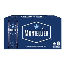 Montellier Carbonated Natural Spring Water, 10 Pack 10x355.0 ml, $0.24/100ml