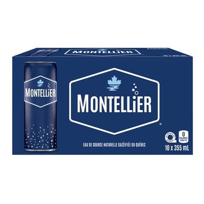 Montellier Eau de source gazéifiée, 10 canettes 10x355.0 ml, 0,23 $/100ml