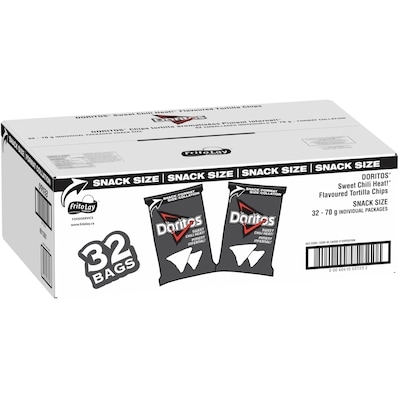 Doritos  Croustilles au chili doux (caisse) 32x70.0 g, 1,61 $/100g