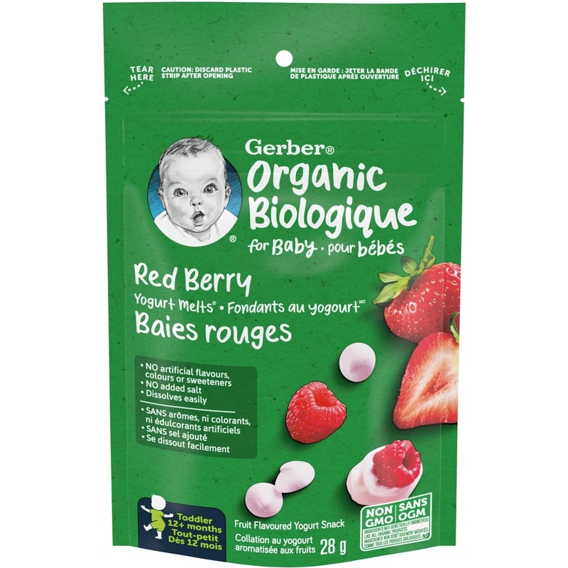 Gerber Organic Yogurt Melts, Red Berry 28 g Zehrs