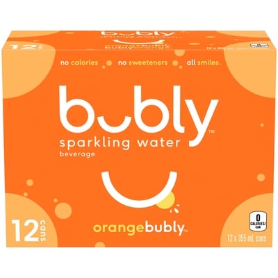 Bubly Sparkling Water Orange Bubly  12x355.0 ml, $0.15/100ml